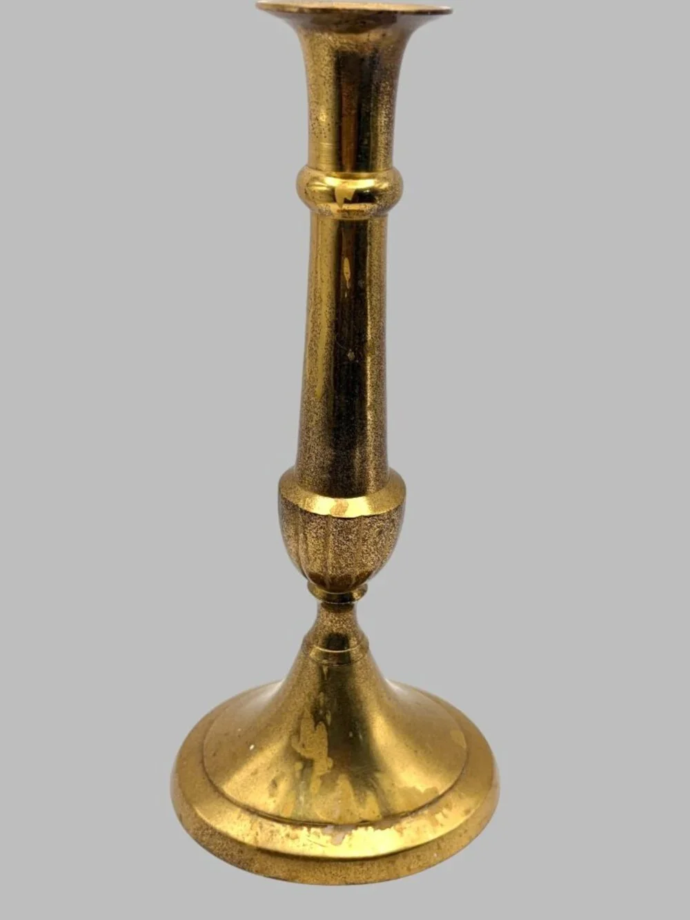 Vintage Brass Candlestick Holder 11.75” Tall Made in India Traditional Decor